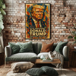 Donald Trump 47th President Abstract Art Poster