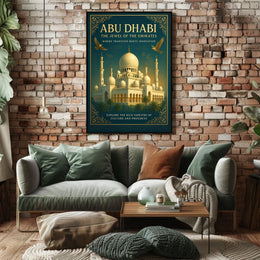 Abu Dhabi Jewel of the Emirates Travel Poster
