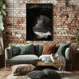 Gothic Dreamscape: Mysterious Woman with Stone Bridge Poster PosterGoat