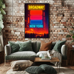 Broadway New York Urban Vibe Travel Poster