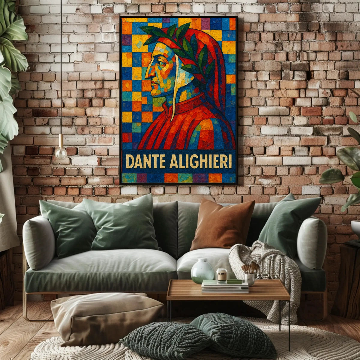 Dante Alighieri A Mosaic Tribute Poster