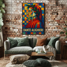 Dante Alighieri A Mosaic Tribute Poster