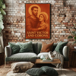Saint Victor and Corona Poster