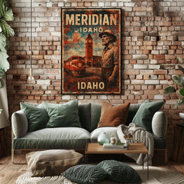 Meridian, Idaho Vintage Vintage Poster