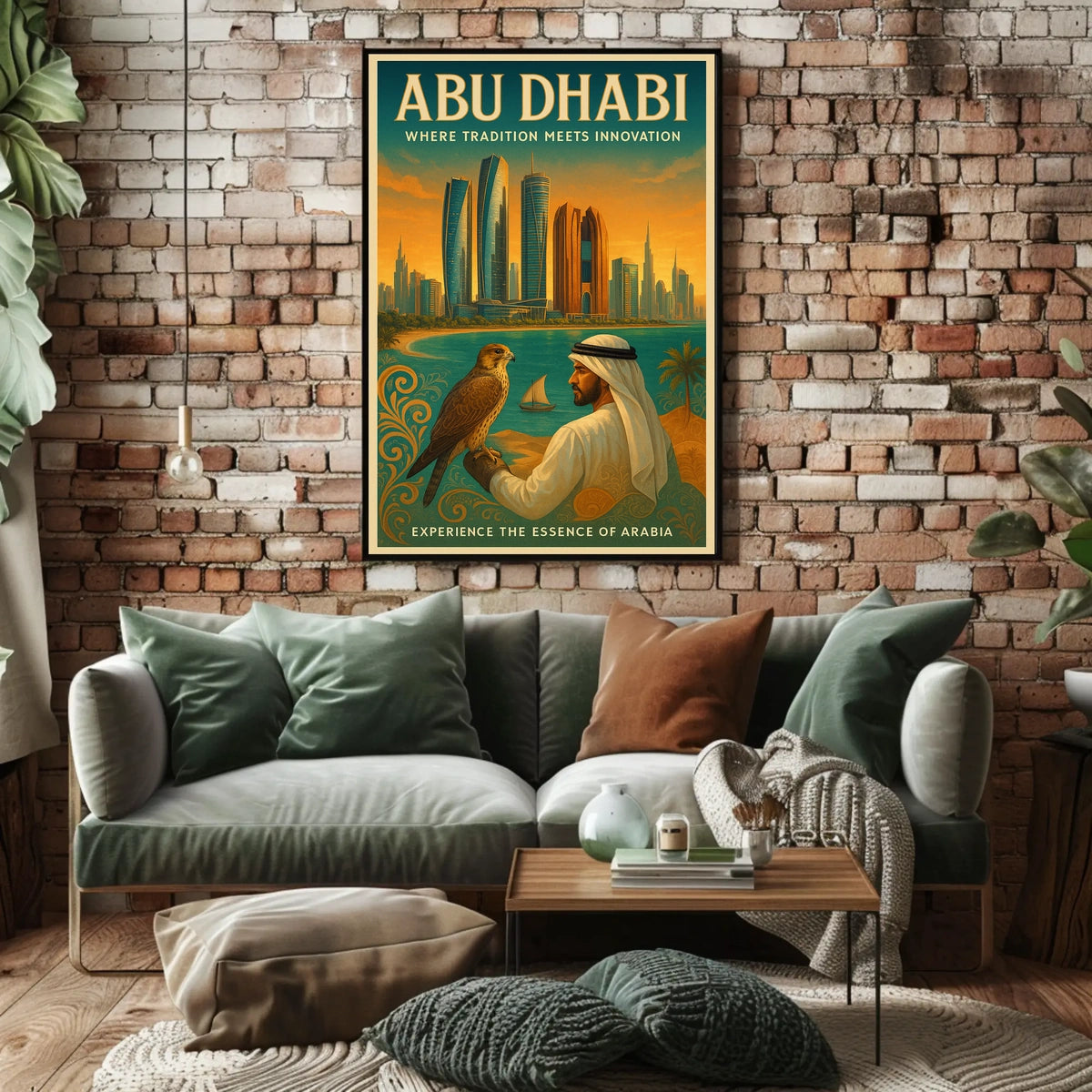 Abu Dhabi Heritage & Innovation Urban Cityscape Poster