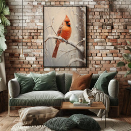 Winter Cardinal Poster