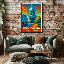 Wisconsin State Capitol Madison Poster