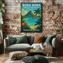 Bora Bora Paradise Found Vibrant Poster Travel Enthusiasts