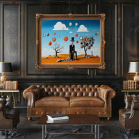 Surreal Dreamscape Desert Artwork in Artistic Poster