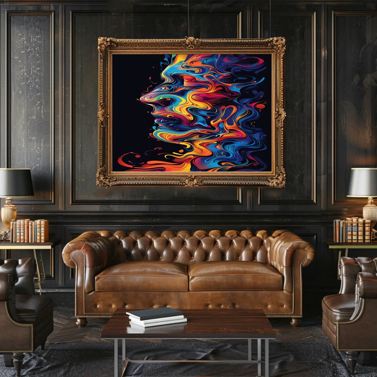 Vibrant Abstract Portrait Abstract Poster