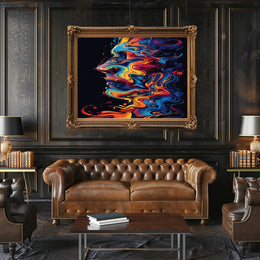 Vibrant Abstract Portrait Abstract Poster