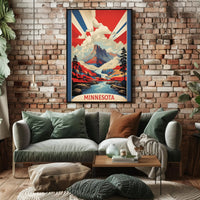 Minnesota Scenic Wilderness in Bold Colors National Park Poster