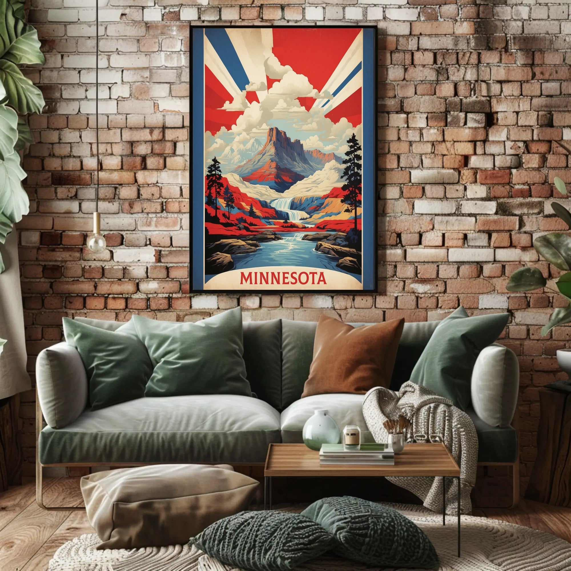 Minnesota Scenic Wilderness in Bold Colors National Park Poster