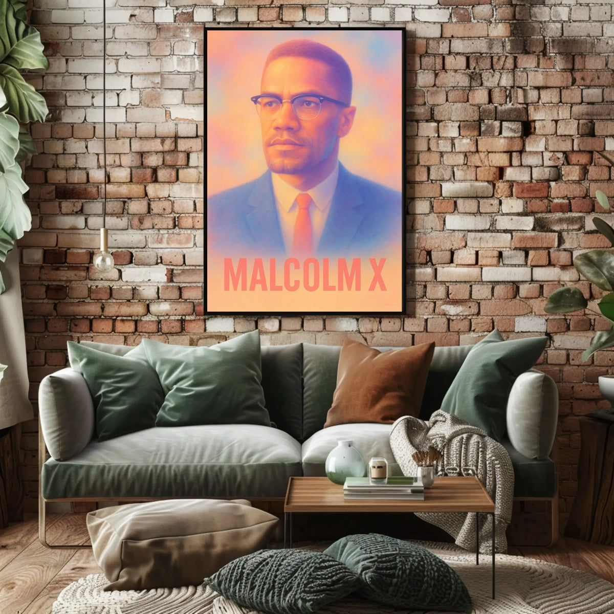 Malcolm X Portrait Poster