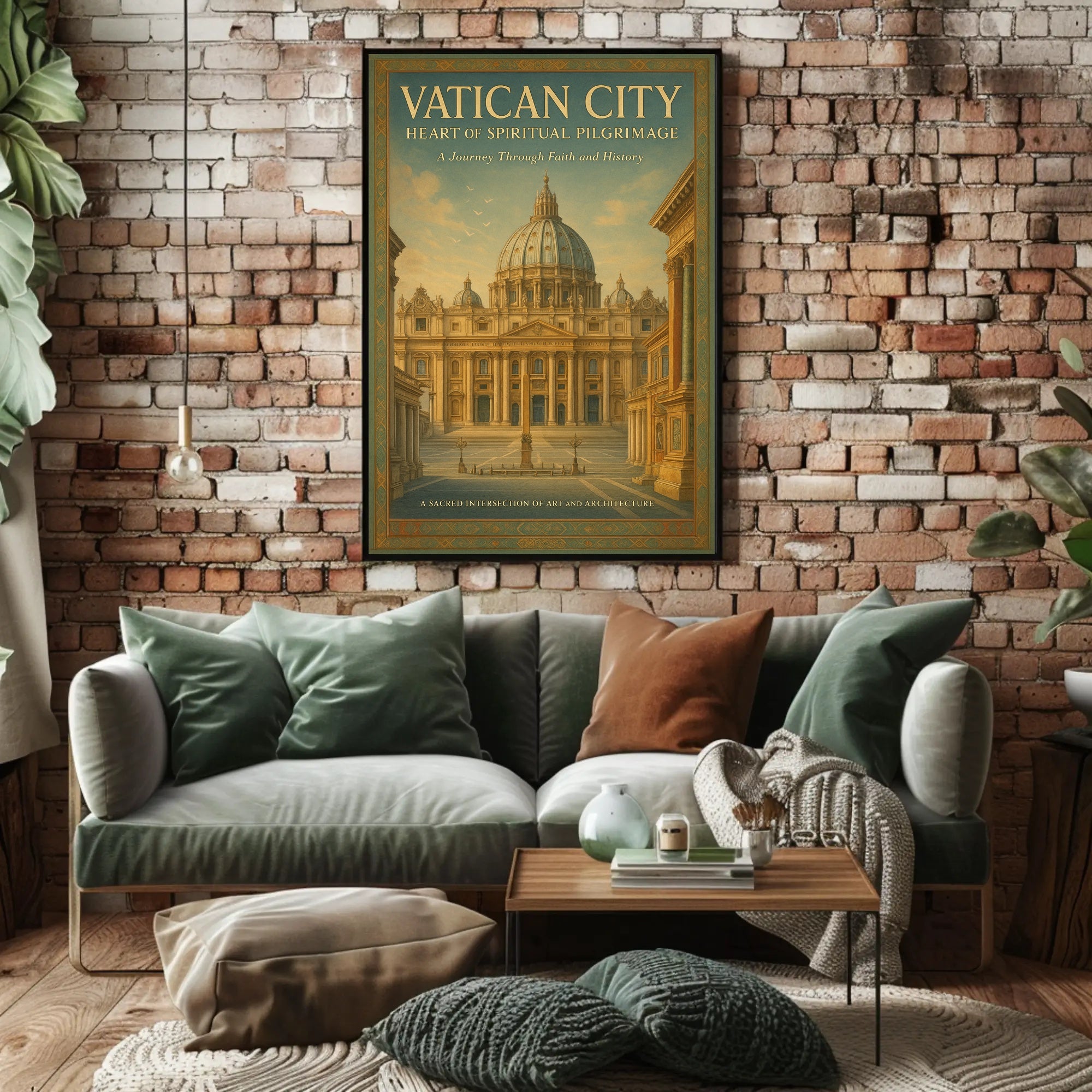 Vatican City Architectural Travel Poster Print