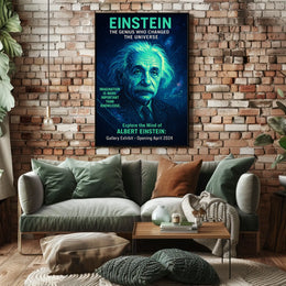 Albert Einstein Genius Exhibit Poster: Modern Art Print