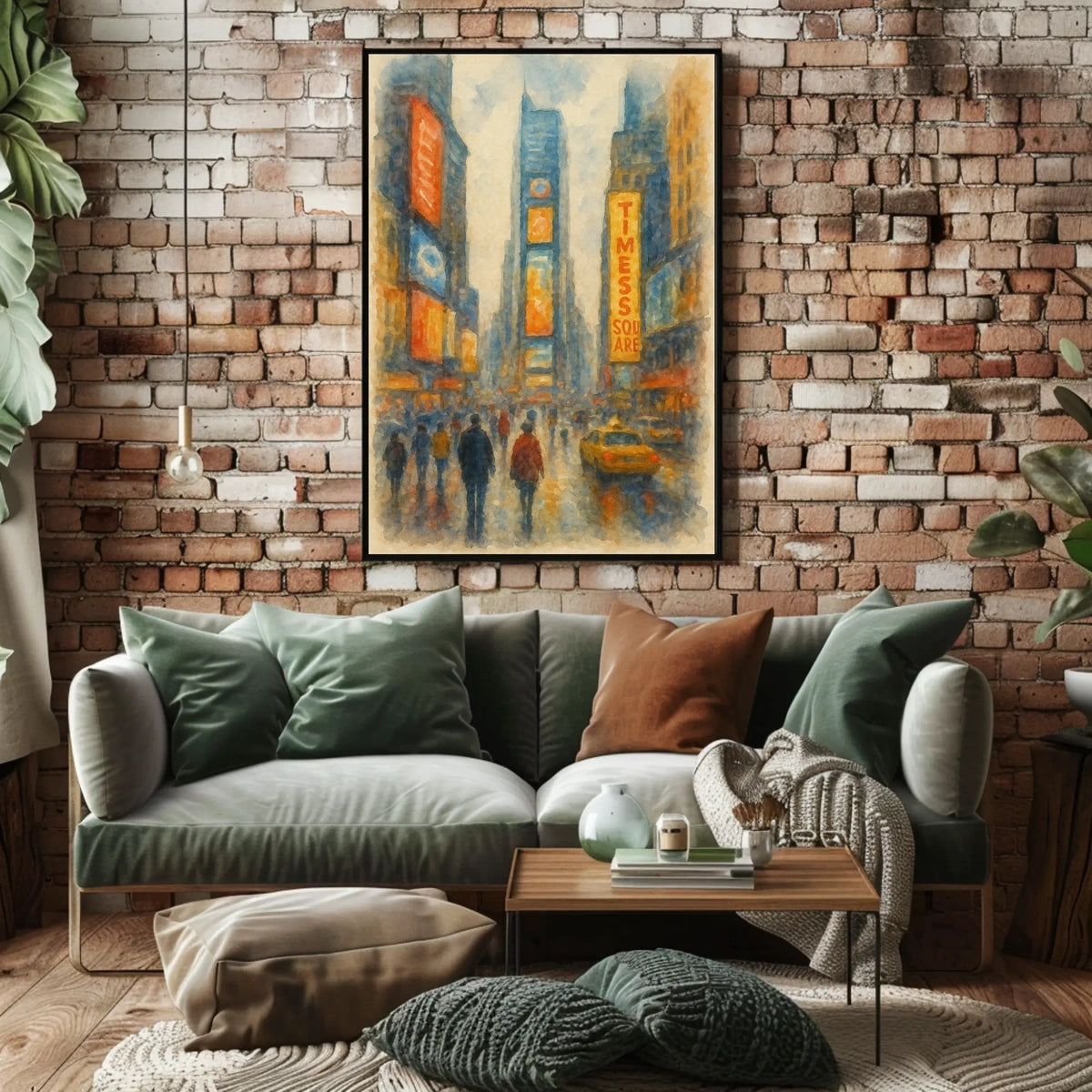 Times Square in Watercolor Poster