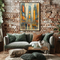 Times Square in Watercolor Poster