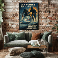 Usa WomenS Bobsleigh Breaking Poster