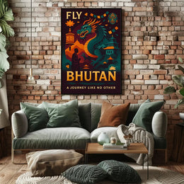 Bhutan Spirit Adventure Travel Poster PosterGoat