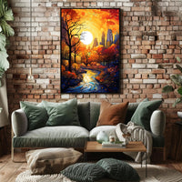 Autumnal Cityscape Poster