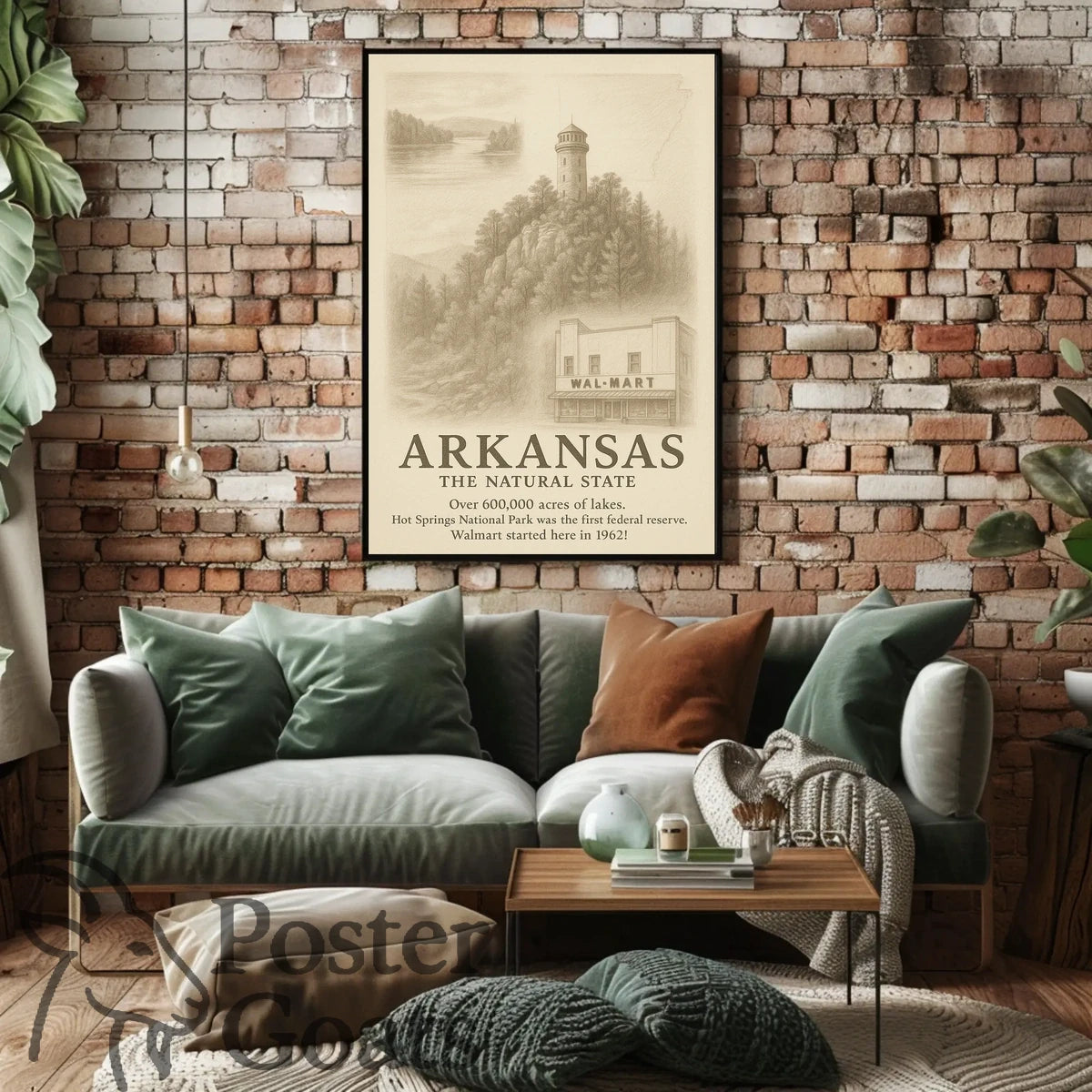 Arkansas Vintage Art: The Natural State Heritage Poster