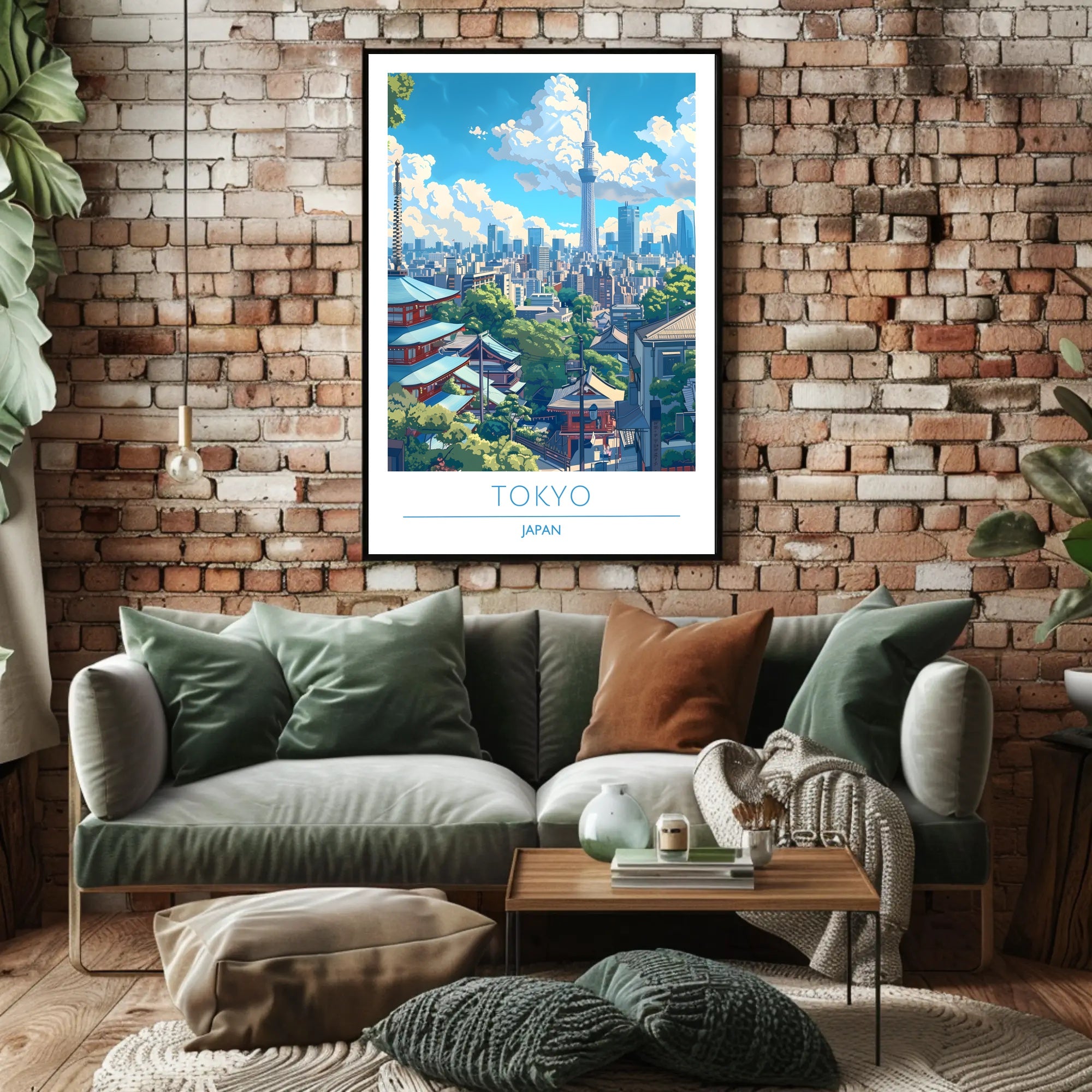 Tokyo's Dynamic Skyline in Vibrant Urban Cityscape Poster