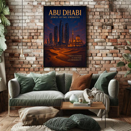 Abu Dhabi Skyline Fusion Urban or Cityscape Poster