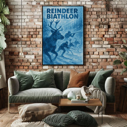 Reindeer Biathlon Adventure Poster