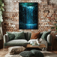 Digital Waterfall Poster