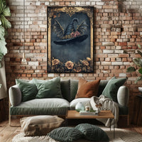 Magical Witch's Hat with Roses Artistic Poster