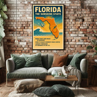 Florida Retro Travel Poster: Explore the Sunshine State