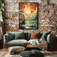 Sailing Into The Sunset Poster PosterGoat