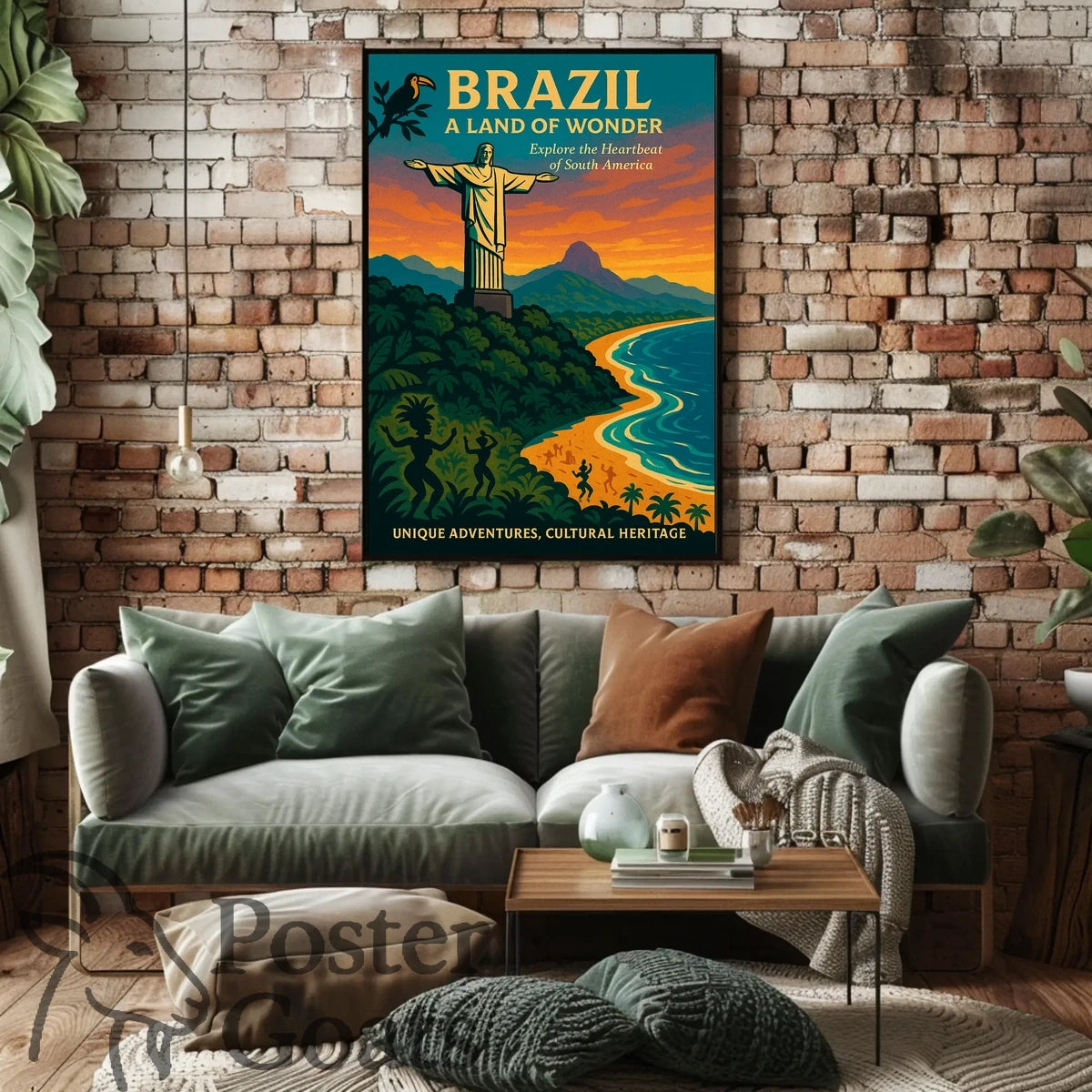 Brazilian Adventure Vintage Travel Poster