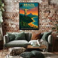 Brazilian Adventure Vintage Travel Poster