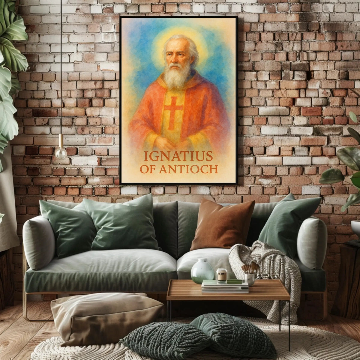 The selected category would be: Historical or Presidential Poster

Ignatius of Antioch vibrant historical religious poster art