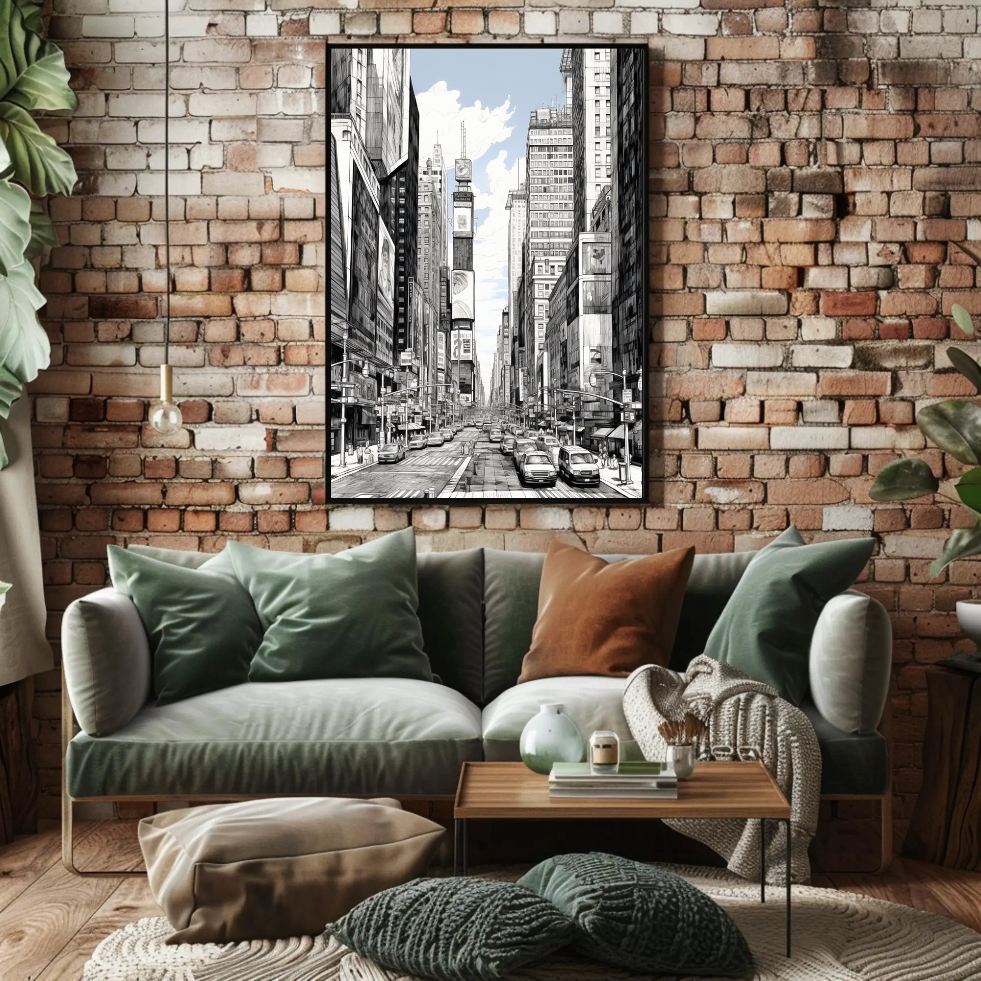 Urban Sketch Of Times Square Poster