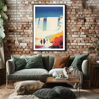 Journey Beneath The Falls Scenic Wall Art Poster