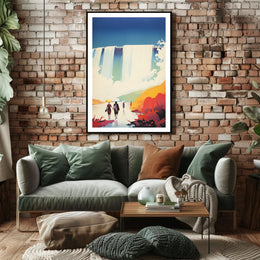 Journey Beneath The Falls Scenic Wall Art Poster
