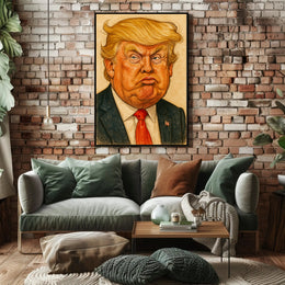 Donald Trump Caricature Poster PosterGoat