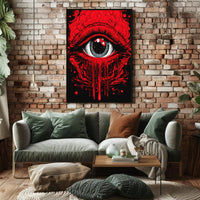 Surreal Eye and Abstract Forms Art Poster