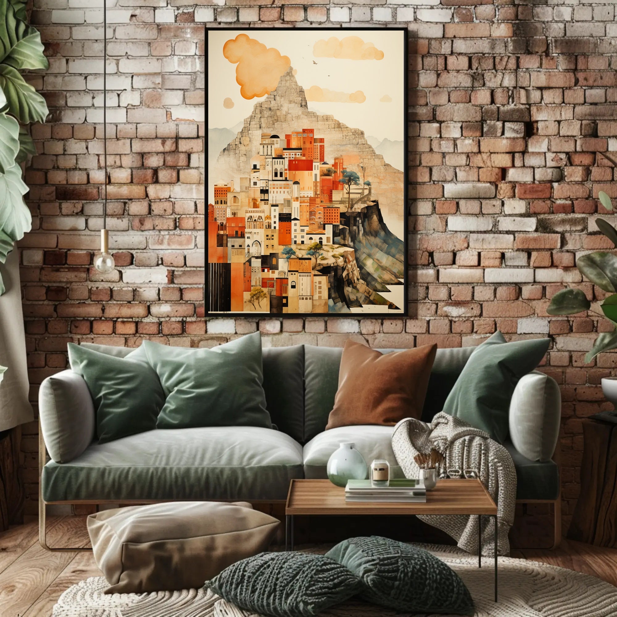 Urban Mountain Dreamscape Poster