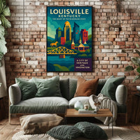 Louisville, Kentucky The Heart of the Bluegrass State Poster