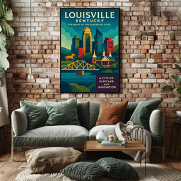 Louisville, Kentucky The Heart of the Bluegrass State Poster