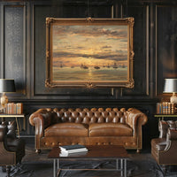 Serene Sunset Seascape Classic Artistic Poster