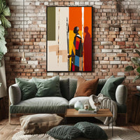 Cultural Silhouettes Vibrant Poster Wall Art