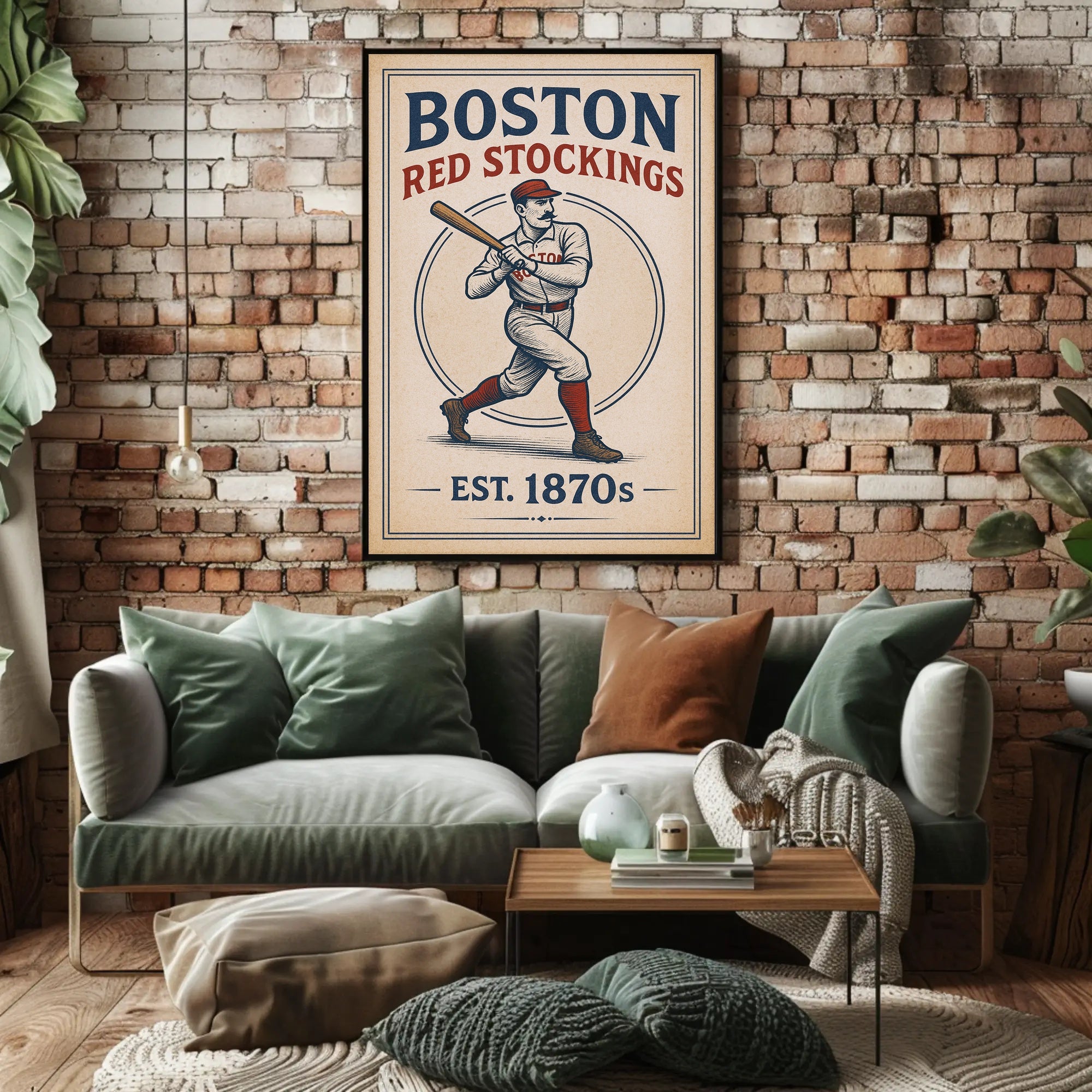 Boston Red Stockings Est. 1870s Poster PosterGoat