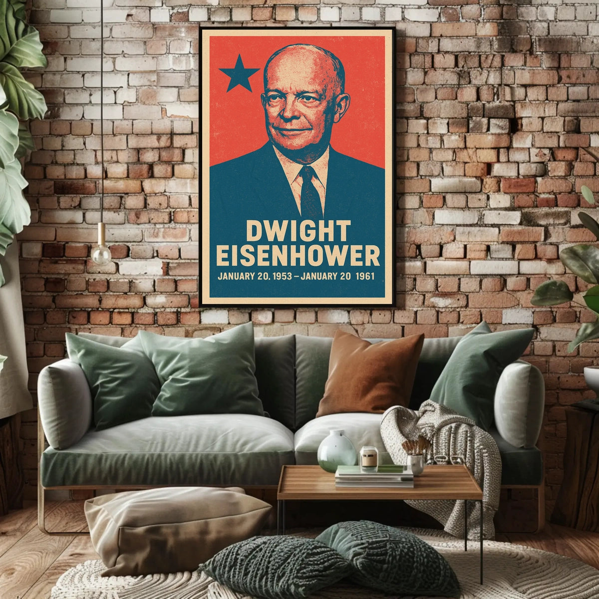 Eisenhower Nostalgic Patriotic Retro Poster