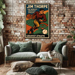 Jim Thorpe Legendary Athlete Poster