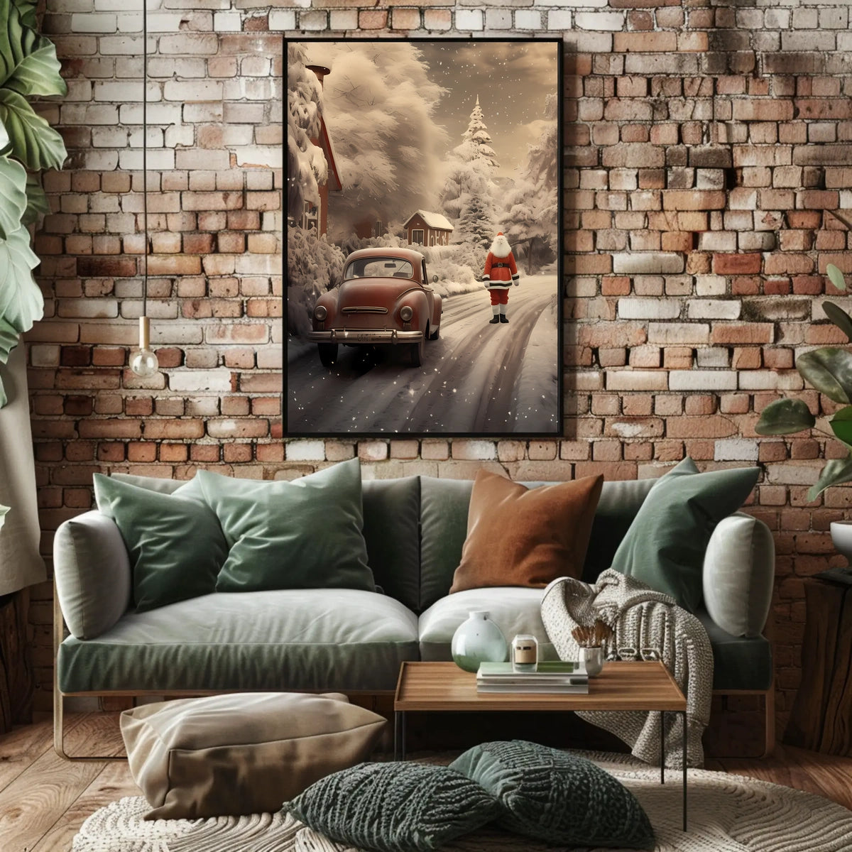 Winter Wonderland With Santa Poster